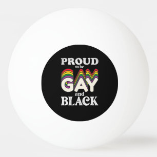Stolz, schwul und schwarz zu sein LGBT Pride Tischtennisball
