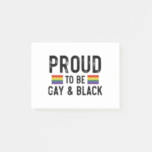 Stolz, schwul und schwarz zu sein, Pride Month 202 Post-it Klebezettel