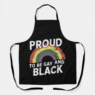 Stolz, schwul und schwarz zu sein, Pride Month 202 Schürze