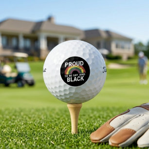 Stolz, schwul und schwarz zu sein - Regenbogen-Pri Golfball