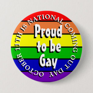 Stolz, schwul zu sein, National Coming Out Day Button