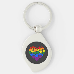 Stolz schwuler Regenbogenfarben Herz für Liebe     Schlüsselanhänger