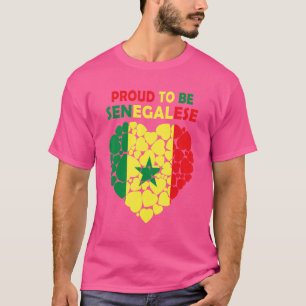 Stolz Senegalesisch in Liebe Senegal Flagge Senega T-Shirt