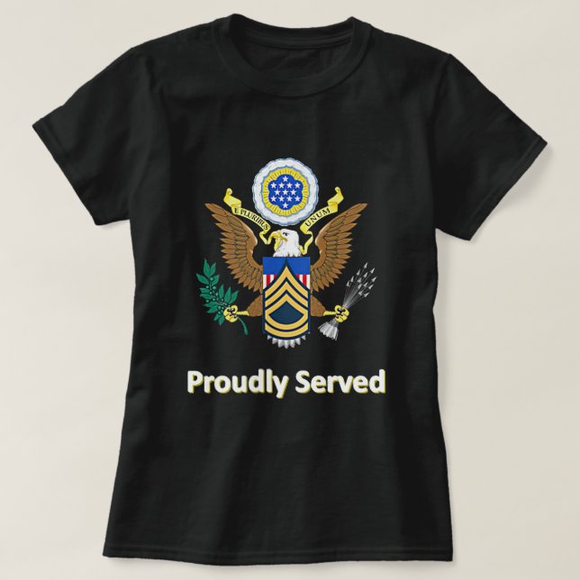 Stolz Served Rent Army SFC T-Shirt (Design vorne)