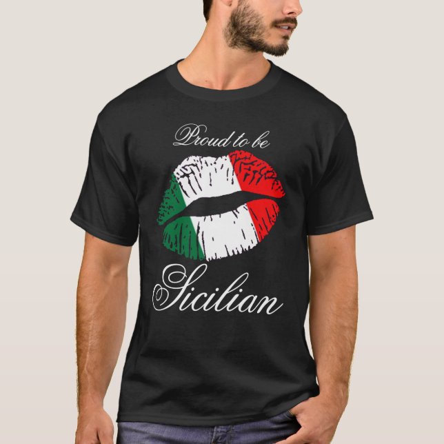 Stolz, sizilianisch zu sein T-Shirt (Vorderseite)