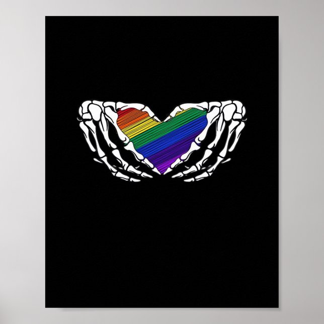 Stolz - Skeletthandschuhe, die das Herz klassisch  Poster (Vorne)