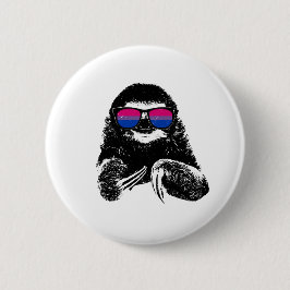 Stolz Sloth Bisexual Flag Sonnenbrille Button