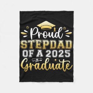 Stolz Stepdad eines Abschlusses in Hochschulbildun Fleecedecke