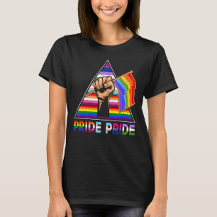 Stolz Stolz Cool eine Hand halten LGBT Flag Proud T-Shirt