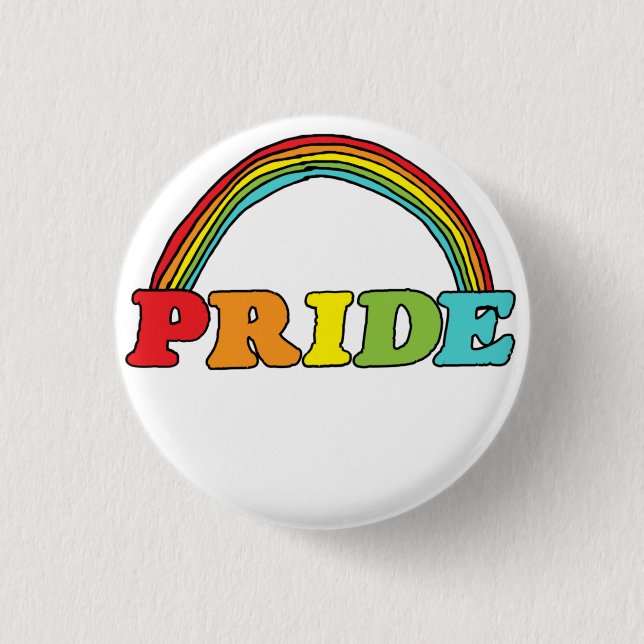 Stolz Text und Regenbogen Button (Vorderseite)
