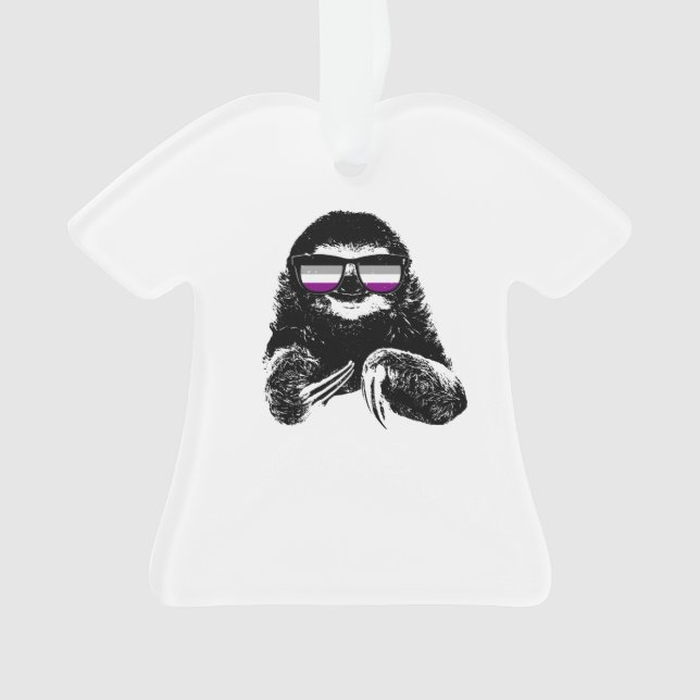 Stolz-Trägheits-asexuale Flaggen-Sonnenbrille Ornament (Vorderseite)