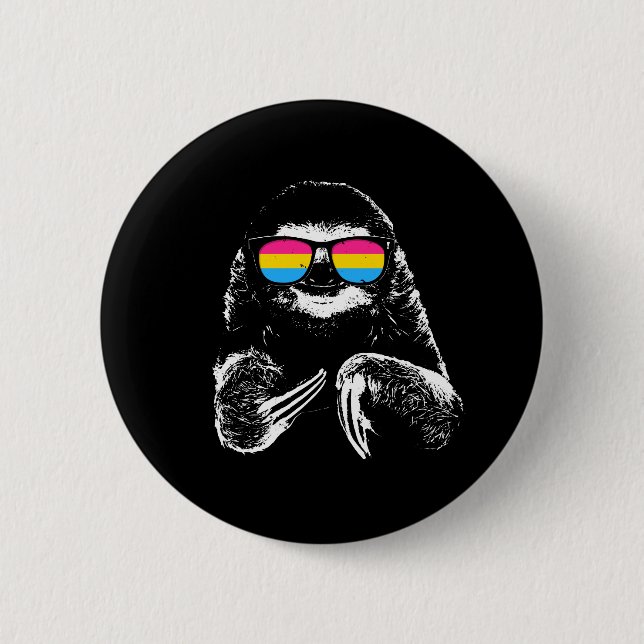 Stolz-Trägheits-Pansexual Flaggen-Sonnenbrille Button (Vorderseite)