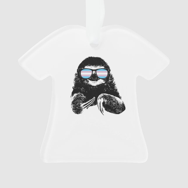 Stolz-Trägheittransgender-Flaggen-Sonnenbrille Ornament (Vorderseite)