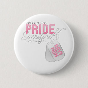 Stolz u. Opfer - Marine-Mama Button