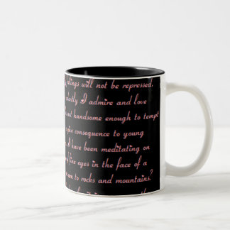 Stolz-u. Vorurteil-Zitat-Tasse Zweifarbige Tasse