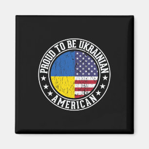 Stolz, Ukrainisch-Amerikaner zu sein Flaggenfarben Magnet