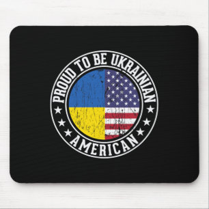 Stolz, Ukrainisch-Amerikaner zu sein Flaggenfarben Mousepad