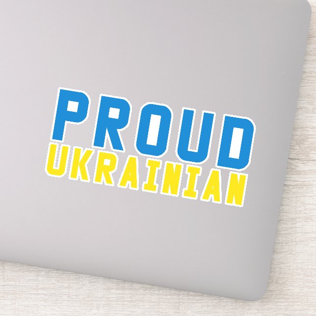stolz Ukrainisch Aufkleber (Detail)