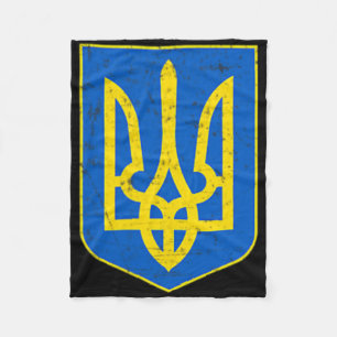 Stolz Ukrainische Flagge Wappen Geschenk Unterstüt Fleecedecke