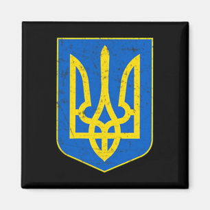 Stolz Ukrainische Flagge Wappen Geschenk Unterstüt Magnet
