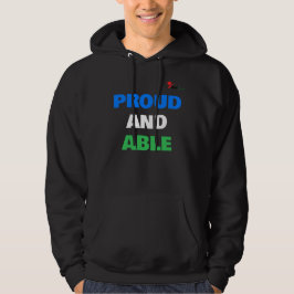 Stolz und Fähig Benutzerdefinierter Text Disabilit Hoodie