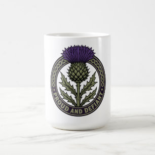 Stolz und trotzig alte schottische Distel Kaffeetasse
