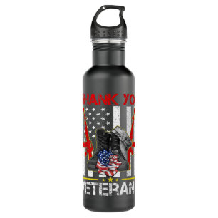 Stolz und vielen Dank an Militärveteranen, Geschen Edelstahlflasche