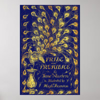 Stolz und Vorurteil Blau Goldener Pfau Buchcover