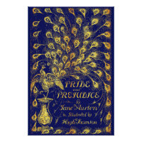 Stolz und Vorurteil Blau Goldener Pfau Buchcover