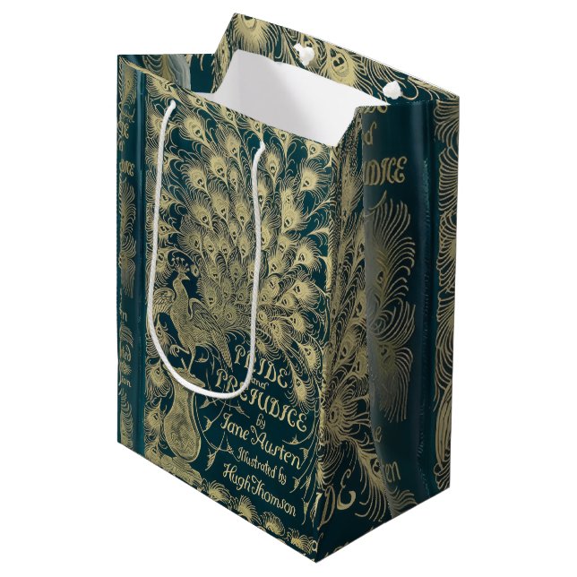 Stolz und Vorurteil-Geschenktasche Mittlere Geschenktüte (Vorderseite Schrägansicht)