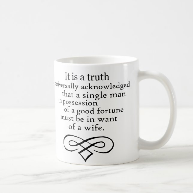 Stolz und Vorurteil Kaffeetasse (Rechts)