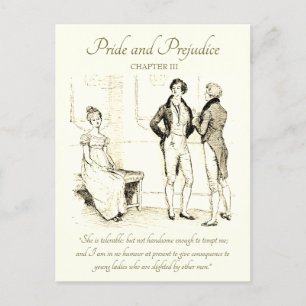 Stolz und Vorurteil tolerierbare Elizabeth Darcy B Postkarte