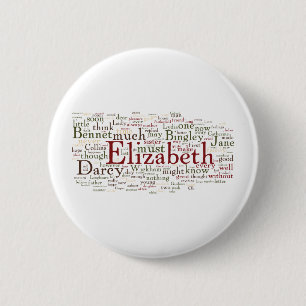 Stolz-und Vorurteil-Wort-Wolke Button
