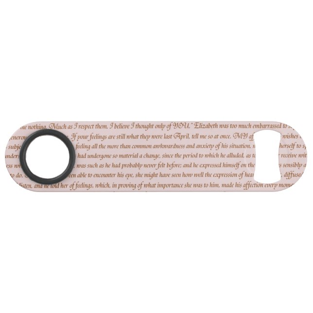 Stolz-und Vorurteil-Zitat Speedflaschenöffner (Vorderseite (Horizontal))