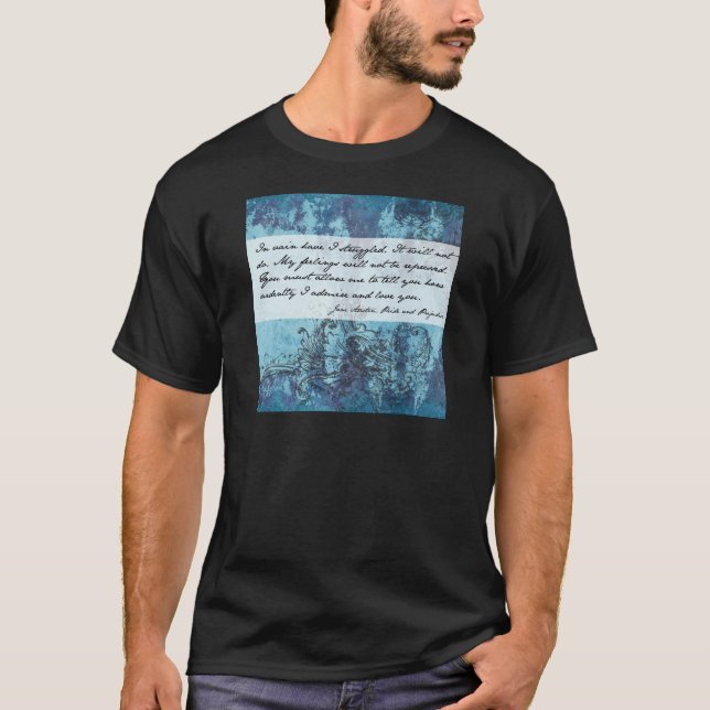 Stolz-und Vorurteil-Zitat T-Shirt (Vorderseite)