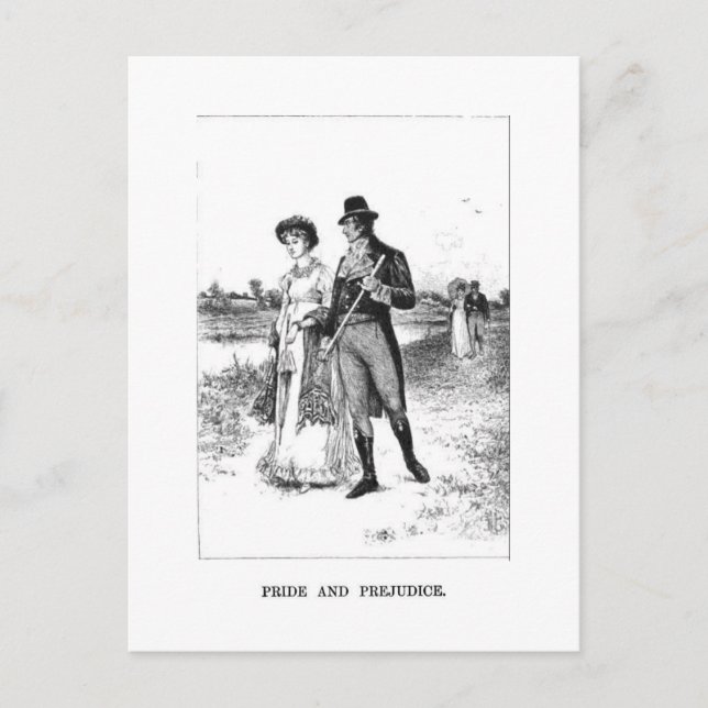 Stolz und Vorurteile - Elisabeth und Mr. Darcy Postkarte (Vorderseite)
