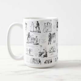 Stolz und Vorurteile für Schwarz-weiße Toilettenar Kaffeetasse