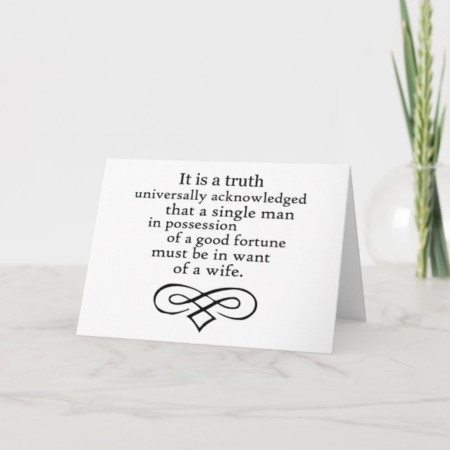 Stolz und Vorurteile Karte (Vorderseite)