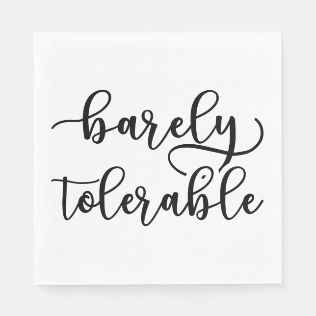 Stolz und Vorurteile - kaum tolerierbar I Serviette (Vorderseite)