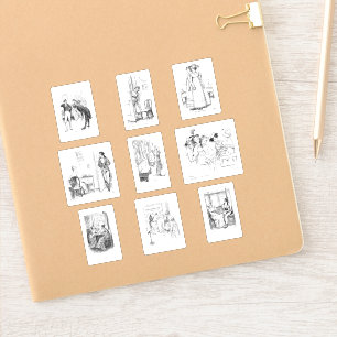 Stolz und Vorurteile Set Jane Austen Aufkleber