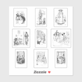 Stolz und Vorurteile Set Jane Austen Aufkleber