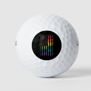 Stolz USA Amerika Regenbogenflagge LGBTQ gestört Golfball