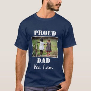 STOLZ VATER JA, ICH BIN Foto BLAU T-Shirt