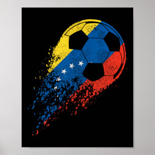 Stolz venezolanischer Fußballspieler-Flagge Poster