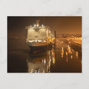 Stolz von Hull-Fähre bei Nacht – Atmosphärisch Postkarte