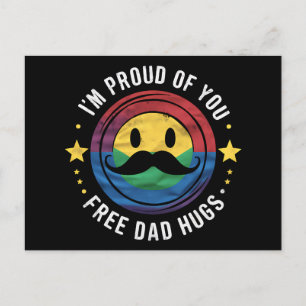 Stolz von Ihnen Gratis Vater Hugs Gay Pride Ally L Postkarte