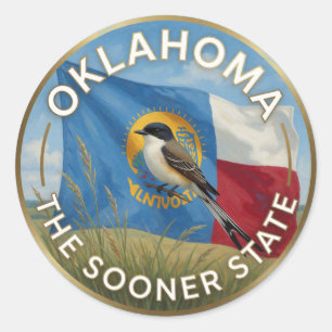 Stolz von Oklahoma State ✦ Sooner-Erbe Runder Aufkleber