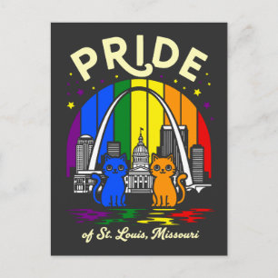 Stolz von St. Louis City Missouri Katzen Regenboge Postkarte