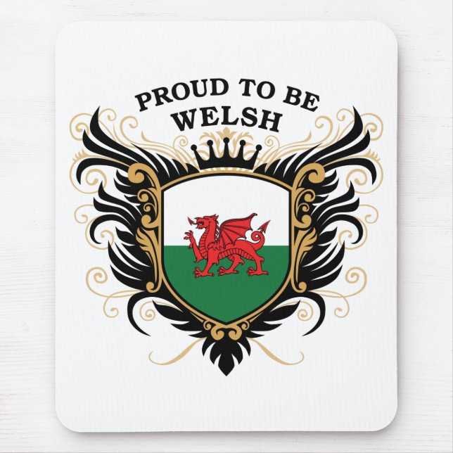 Stolz, Waliser zu sein Mousepad (Vorne)