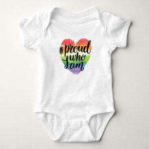 Stolz, wer ich bin baby strampler
